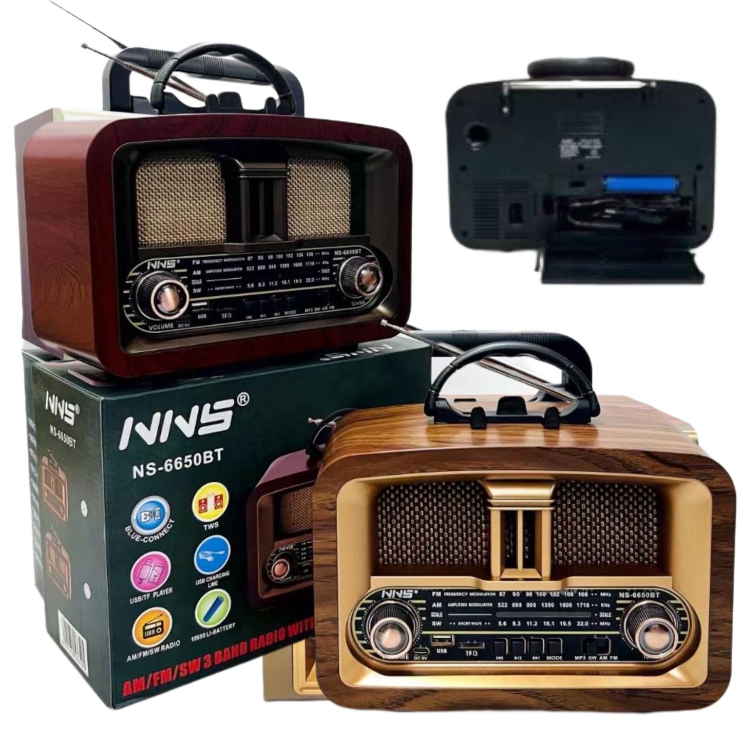 רמקול בלוטוס סדרת רטרו דגם NNS-6650