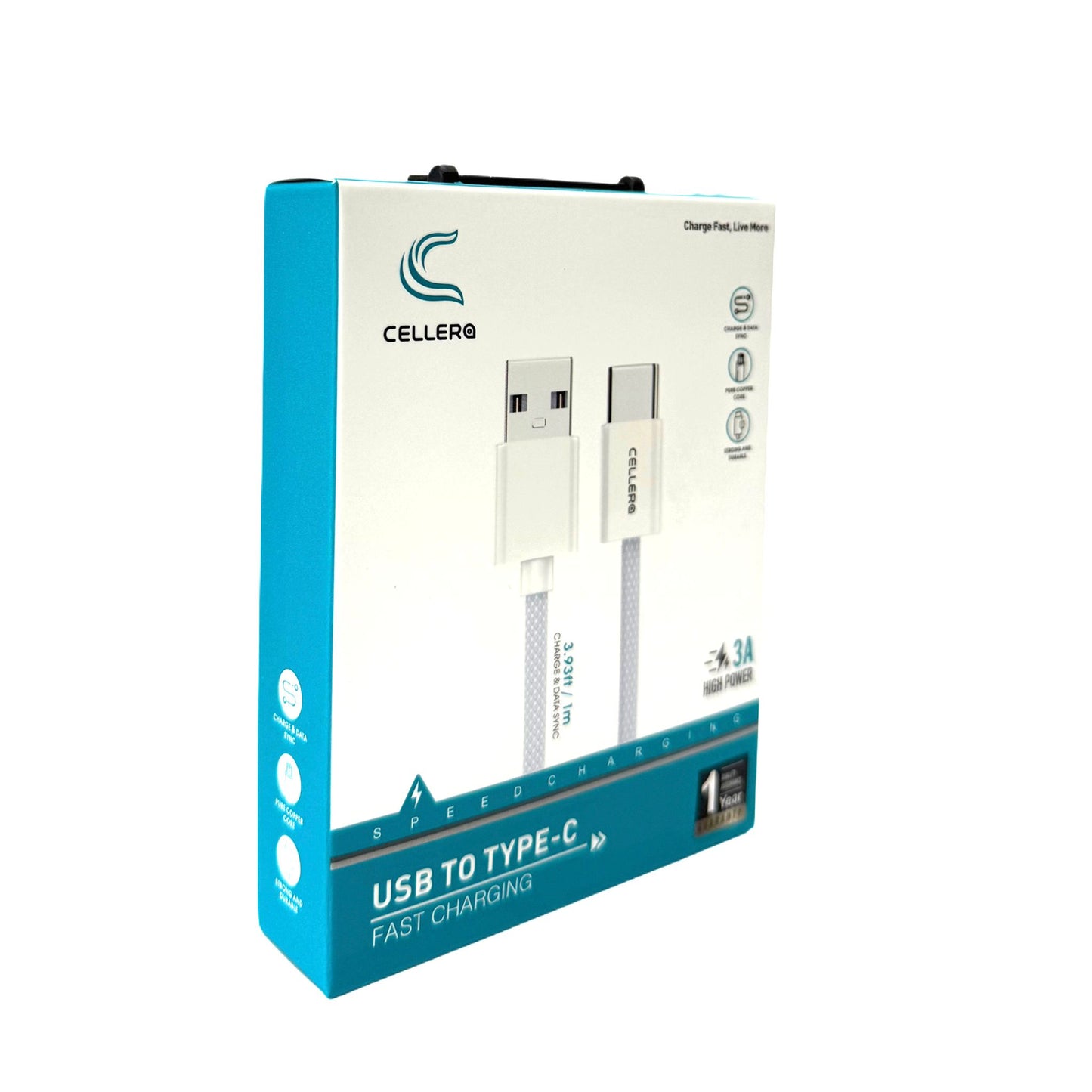 כבל קלוע USB-A TO C דגם