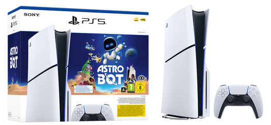 קונסולות בלו ריי PS5® SLIM ושובר למשחק ASTRO BOT
