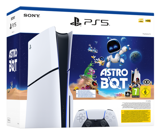קונסולות בלו ריי PS5® SLIM ושובר למשחק ASTRO BOT